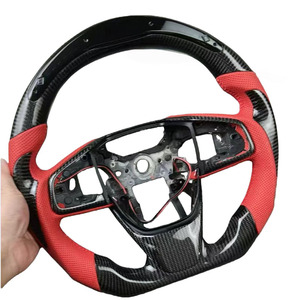 Volant de course en fibre de carbone LED avec affichage du régime moteur pour Honda Civic, style course personnalisé, amélioration de l'intérieur automobile, pièces modifiées - Product Image 2