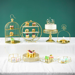 D-210โลหะยืนเค้กรอบยืนเค้กสแควร์ลูกอมแสดงจานคัพ<span class=keywords><strong>เค้ก</strong></span>ที่ให้บริการหองานแต่งงานงานเลี้ยงวันเกิด - Product Image 2