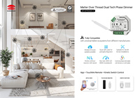 Regulador de Intensidad Inteligente para Aire Acondicionado con Matter Over Thread, 100~240V 1.8A Máx., Bombillas de 400W / LED de 200W, Sin Neutro, OTA, Compacto SR-MT9040A-S