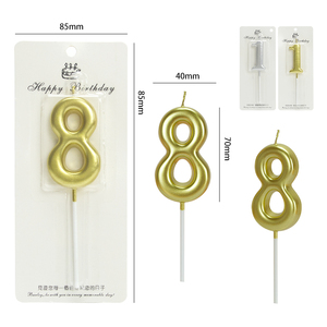 Compleanno all'ingrosso buon compleanno numero candele compleanno Glod candele con torta - Product Image 4