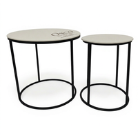 Table basse moderne minimaliste à hauteur réglable avec plateau en marbre et structure en fer plaqué or pour salon - OSCO INTERNATIONAL