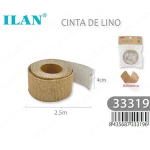 Ruban adhésif en lin Ilan 2,5 m x 4 cm pour la décoration intérieure - Product Image 1