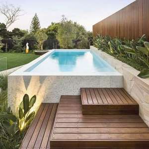 Resort Outdoor Garden House Fibra <span class=keywords><strong>de</strong></span> vidrio Swim Spa <span class=keywords><strong>Piscinas</strong></span> Piscina prefabricada hecha <span class=keywords><strong>de</strong></span> <span class=keywords><strong>material</strong></span> <span class=keywords><strong>de</strong></span> madera duradero - Product Image 6