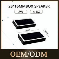 KBE KAIBOER KBE-2816 28x16mm 8 2W Tahan Air IP67 Magnet Neodymium Mini Persegi Panjang Speaker Bel Pintu Mesin Pembelajaran Robot 96H