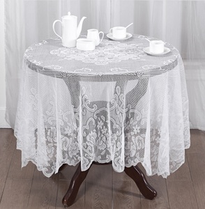 Trắng Hoa Ren Khăn trải bàn hình chữ nhật 60x120 inch - Product Image 3