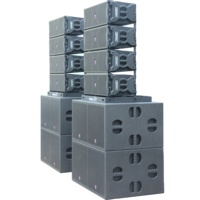 Système de sonorisation puissant T.I Line Array LA-210, double caisson de basses de 10 pouces, actif/passif, 800 W RMS, enceinte en bois, pour intérieur/extérieur.