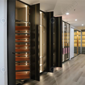 Tủ quần áo hiện đại tủ quần áo mở tủ quần áo tùy chỉnh lớn màu đen tủ quần áo di động cho quần áo gấp tủ quần áo - Product Image 4