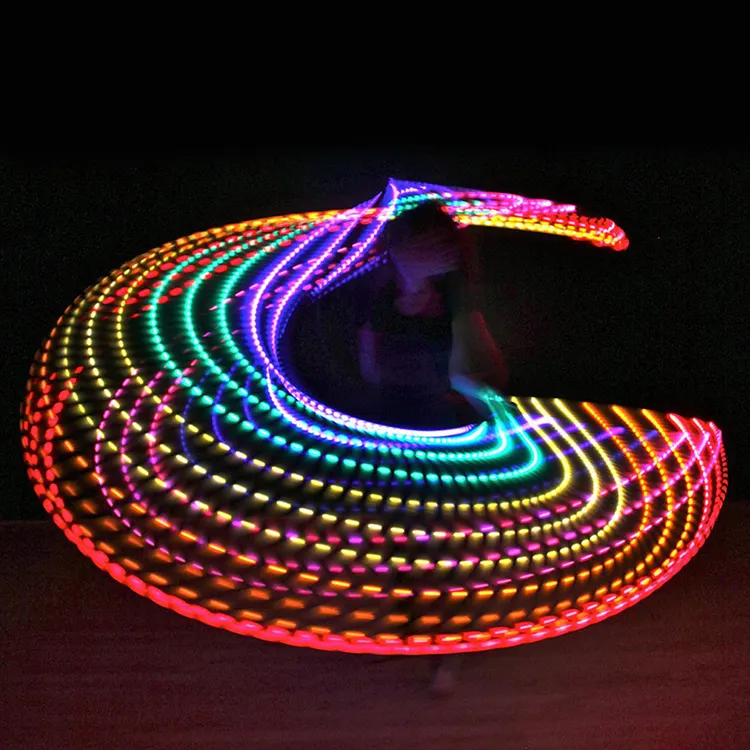 Cerceaux Led Hula pliables bon marché de 80Cm, éclairage de Fitness