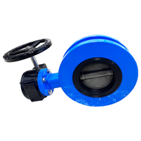 Vanne papillon en fonte PN10 PN16 avec siège en caoutchouc nitrile plaqué nickel DI, alimentation hydraulique pour applications aquatiques