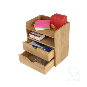 Eco Go Bamboo Natural Color All-Season <b>Desk</b> Organizer Office <b>Drawer</b> Tidy Candy - Product Image 5