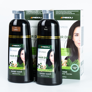 Tinte Permanente para el Cabello con Etiqueta Privada Personalizada, Sin Amoníaco, a Base de Hierbas y Ginseng, 3 en 1, Champú Natural para Teñir el Cabello de Negro - Product Image 1