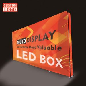 ป้ายไฟ LED กล่องไฟผ้าตึงสำหรับงานแสดงสินค้า งานนิทรรศการ งานอีเว้นท์ พร้อมโลโก้สั่งทำ โครงอะลูมิเนียมสองด้าน สำหรับโฆษณาและจัดแสดงสินค้า - Product Image 1