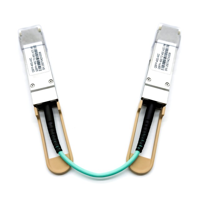 40G QSFP+ AOC Active Optical Cable 1m - MPO Connector for Data Center Switch, Direct Attach Fiber Cable for Server