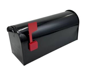 Buzón Rectangular Negro Moderno - Diseño Simple, <span class=keywords><strong>Placa</strong></span> de Acero Impermeable - Product Image 1