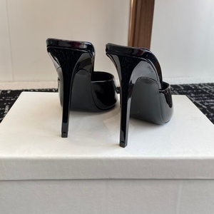 Sandales à talons hauts sexy de luxe, à enfiler, en cuir véritable, mode été, chaussures de mariage - Product Image 6