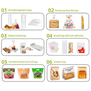 Emballage en plastique <span class=keywords><strong>de</strong></span> haute qualité personnalisé, sacs à <span class=keywords><strong>pain</strong></span> en plastique, sacs à <span class=keywords><strong>pain</strong></span> transparents réutilisables - Product Image 2