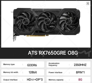 ASU New RX7650GRE PCI 4.0 GPU for GDDR6 Video <b>Memory</b> 2K High Refresh Rate Fan Cooling Workstation Graphics <b>Card</b> AMD Chipset Grap - Product Image 6