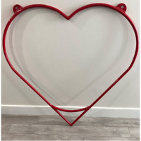 Cercle de danse aérienne Lyra en tube d'acier rouge en forme de cœur HM HM-P601 – Équipement sportif d'intérieur durable