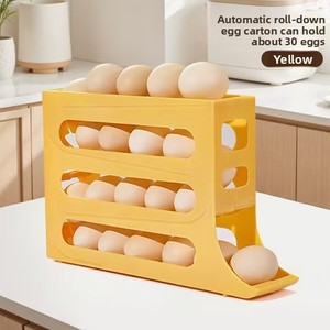 Bốn TẦNG TRƯỢT loại trứng lưu trữ container 4 tầng nhà bếp tủ lạnh tổ chức giá cho nhà sử dụng hộp lưu trữ trứng - Product Image 4