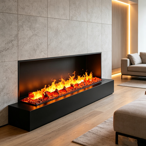<span class=keywords><strong>Chimenea</strong></span> de Vapor de Agua Decorativa, <span class=keywords><strong>Chimenea</strong></span> Lineal Integrada con Control Inteligente para Diseño de Interiores, Recepción de Hotel, Salón - Product Image 5