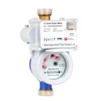 Compteur d'eau intelligent en cuivre pur à connexion filetée de type rotor prépayé sans fil 4G 20 mm R80 4 m³/h