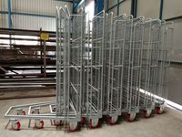 Chariot de palette de Cage de roulement de treillis de fil de Zinc d'acier de stockage de cargaison de supermarché de sécurité d'entrepôt de haute qualité