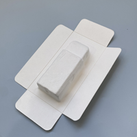 Plateau en pulpe moulée sur mesure, matériaux recyclés, support intérieur en pulpe de papier blanc, emballage de boîte cadeau pour flacons de parfum et articles d'épicerie