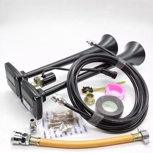Bocina de aire con control electrónico superfuerte de 24V/12V para coches y camiones Scania, sonido alto y bajo con alta visibilidad y durabilidad - Product Image 1