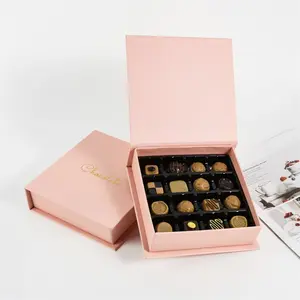 Черные складные золотые самодельные Роскошные Картонные подарочные коробки для шоколада