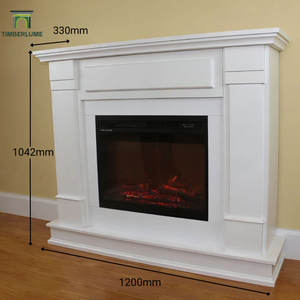 <span class=keywords><strong>Chimenea</strong></span> Moderna Blanca <span class=keywords><strong>con</strong></span> Acabado Pintado en Blanco Premium, <span class=keywords><strong>Chimenea</strong></span> Eléctrica Completa Independiente para Sala de Estar - Product Image 3