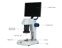 Microscope numérique NBHG avec objectif 0,7X-4,5X, grossissement 450X, écran LED 9 pouces à intensité variable pour capteur CMOS 3,0MP, IP65 pour la recherche