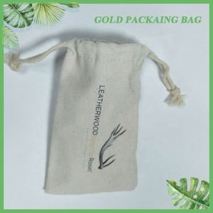 Sac en coton et jute recyclable avec cordon de serrage, logo personnalisé pour la poussière, les voyages, le rangement - Product Image 4