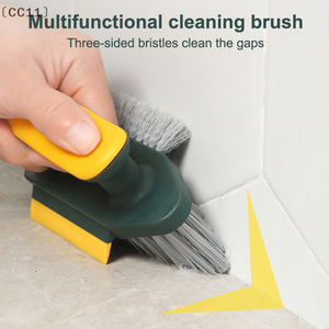 3-in-1 <b>Brush</b> Plastic Scrapes Water <b>Brushes</b> <b>Dust</b> V-Shaped Bristles 90. Dead Angle Free for Bathroom & Floor - Product Image 6
