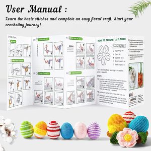 DIY 103 pièces crochet kit laine crochet ensemble débutant tricot outil ensemble Portable voyage Crochet sac matériel paquet pour tricoter