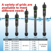 Chauffe-eau submersible pour aquarium, thermostat réglable, verre anti-explosion, pour aquarium de poissons, aquarium de tortues, tige chauffante 25W