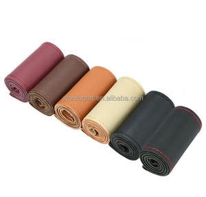 Funda Universal para <span class=keywords><strong>volante</strong></span> <span class=keywords><strong>de</strong></span> coche, cosido a mano, <span class=keywords><strong>cuero</strong></span> genuino, 38cm, 15 pulgadas, envío directo, Amazon - Product Image 1