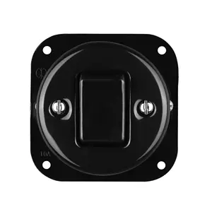 Round Series 1 Gang 1 Way 2 Way Push Button Switch Inner Part of Flush Mounted Wall Switches Without Porcelain Frame