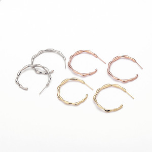 <b>Hoop</b> Earrings For Women Gold Rose Gold <b>Silver</b> Irregular Geometric Design Everyday Wear 925 Sterling <b>Silver</b> Needle Earrings - Product Image 3