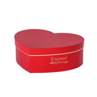 Emballage personnalisé, grand carton d'emballage vide, boîtes cadeaux en papier en forme de cœur avec fenêtre transparente en PVC sur le couvercle pour fleurs, cadeaux