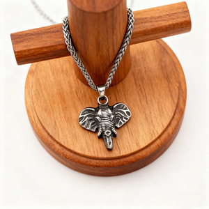 Stainless Steel <b>Elephant</b> Pendant Themed Animal Charm For Men Women <b>Gift</b> Jewelry - Product Image 4