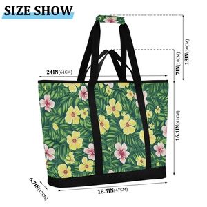 Factory Picnic Handbag Insulated Large Cooler Custom Hawaii Style Shopping Tote Beach Bag Insulated Cooler Bag - Product Image 3