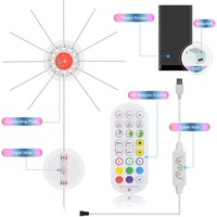 DIY APP musique télécommande feu d'artifice rêve couleur DC5V 60 leds mètre télécommande musique contrôle rgb pixel feux d'artifice led lumière noël