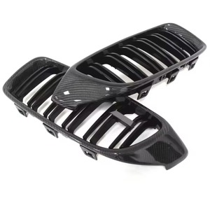 Para <span class=keywords><strong>BMW</strong></span> F32 F33 F36 435i 440i F82 F83 2013-2020 Parrilla delantera de doble listón de fibra de carbono 51712352811 51712352812 - Product Image 1