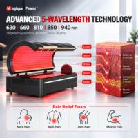 Magique Power Biohacking Longevity Infrared Sauna Pod Red Light Bed Therapy Full Body Commercial Infrared Red Light Therapy Bed
