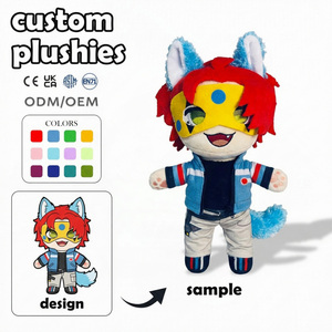 Peluche personnalisée à faible MOQ, créature mignonne à cornes et robe, objets de collection sur le thème de la fantaisie, 5 étoiles, peluches personnalisées de personnages solaires - Product Image 3