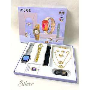 Hot Selling Women's 6 PCS Set <b>Watch</b> Women Ring <b>Necklace</b> Earring Luxury Full Wristwatch Casual Women Smart Wrist <b>Watch</b> - Product Image 3