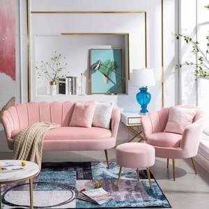 Fauteuil de salon commercial moderne de luxe en acier inoxydable avec pieds dorés, en similicuir, pour salon et hôtel - Product Image 5