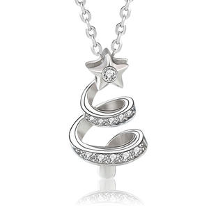 <b>Christmas</b> Tree Necklace Women S925 Sterling Silver Niche Light Luxury Senior Sense of Fall and Winter Jewelry Holiday Gift - Product Image 5