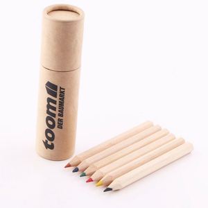 Juego de 6 Lápices de Colores Naturales de Madera de 3.5 Pulgadas con Logotipo de Arcoíris Personalizado y Estampado Personalizado - Product Image 3