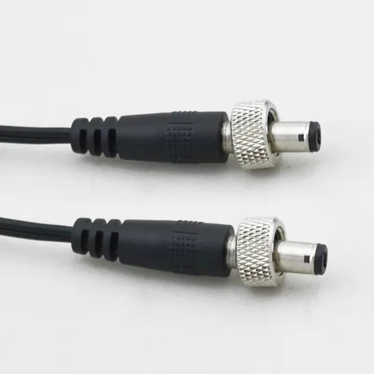 Conector de parafuso 12v dc, plugue de alimentação 5.5mm x 2.5mm dc cabo com fechamento